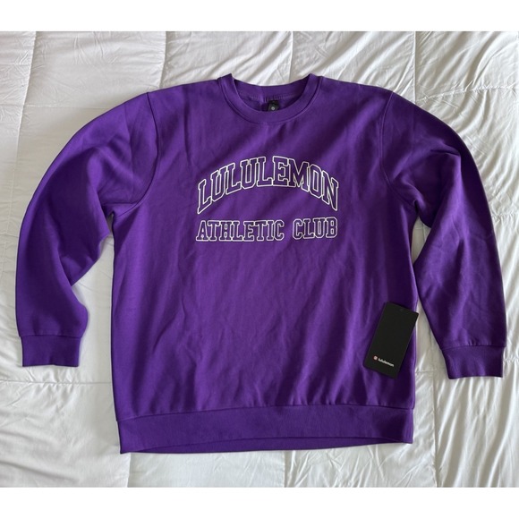 New Lululemon Steady State Crew College Purple Sz Large Sweatshirt Unisex - Picture 1 of 8